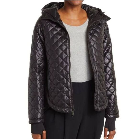 Bcbg black feather free quilted puffer jacket size small - Picture 11 of 13